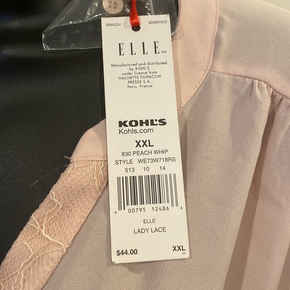 XXL Elle light pink sheer blouse - new with tags - Picture 2 of 3